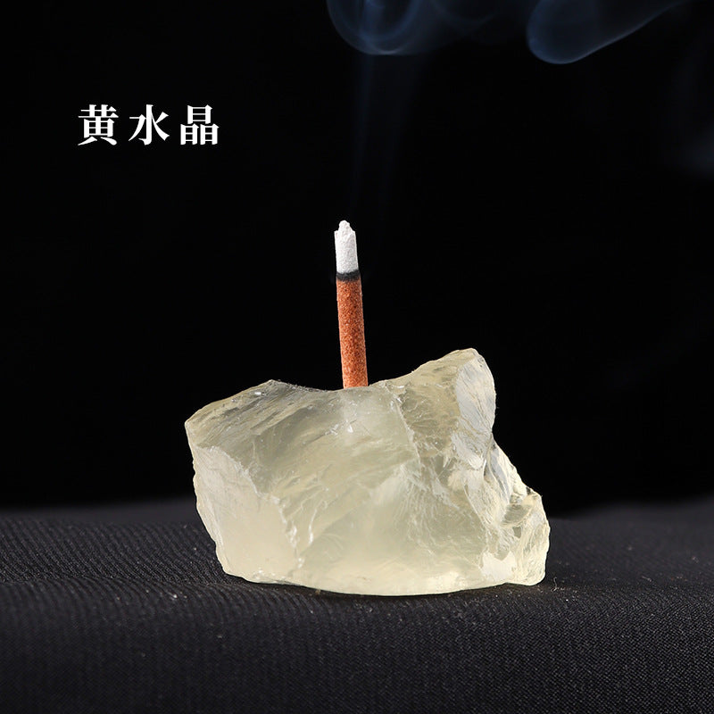 Crystal Incense Holder - Yellow Aventurine: Optimism & Confidence